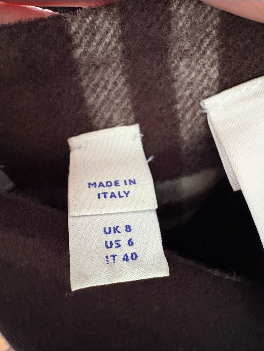 Burberry reversible wool wrap coat coat - black and gray blue Burberry check. - Picture 5 of 10
